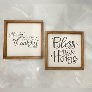 Wooden Framed Inspirational Wall Art